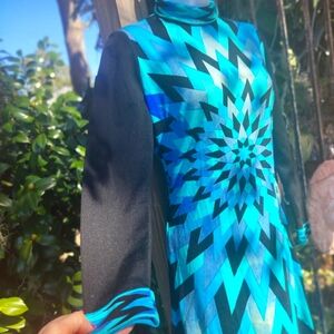Mr. Dino '60s vintage Rare signed Mod kaleidoscope dress sz 2/4